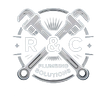 Logo: Crossed pipe wrenches with the letters R&C, and "Plumbing Solutions".