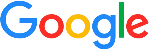 A colorful google logo on a white background