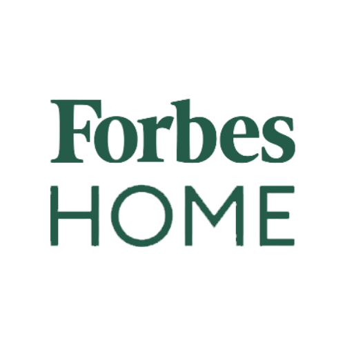 The forbes home logo is green and white on a white background.