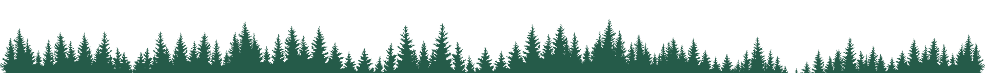 A row of green lines on a white background.