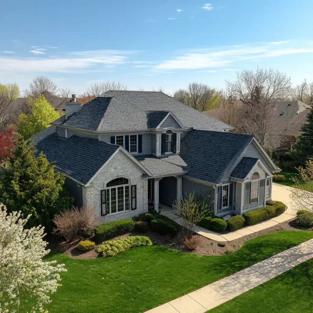 Affordable asphalt shingle roofing Joliet IL includes complete roof removal, deck inspection, ice and water shield application, and multi-layered GAF-certified shingle installation.