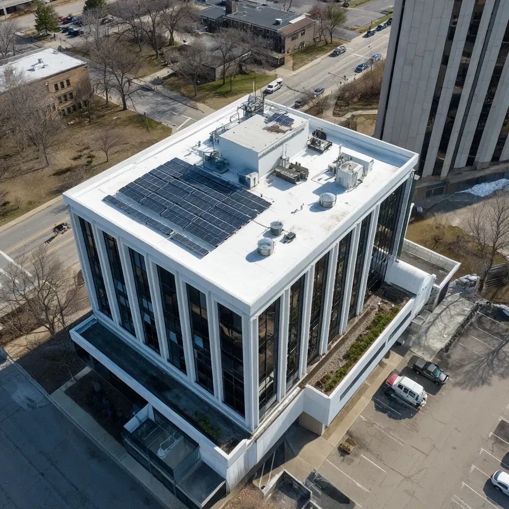 We offer silicone commercial roof sealing Joliet IL with high-solids formulation, UV block performance, and complete curb and edge flashing treatment.
