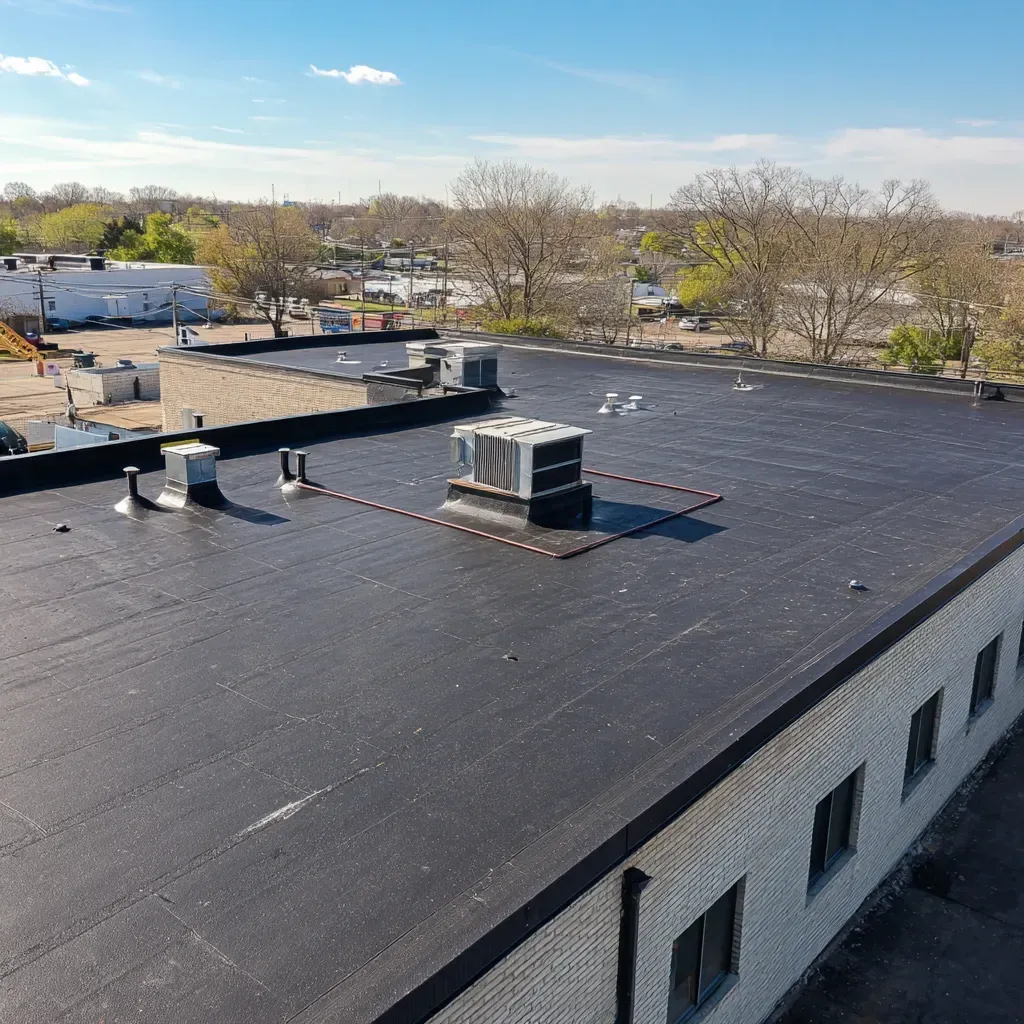 Commercial roof maintenance Joliet IL includes full membrane inspections, seam resealing, drain clearing, flashing realignment, and preventative leak repairs for flat and low-slope roofs.