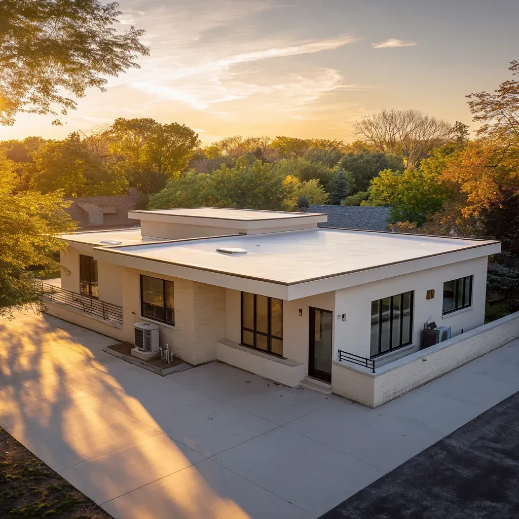 Reflective roof installation Joliet IL contractors install seamless cool roof membranes, infrared-reducing top layers, and energy-saving surface coatings.
