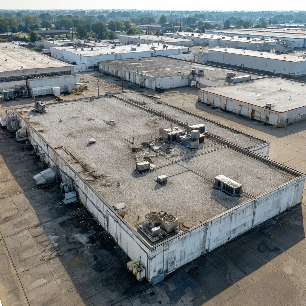 Joliet IL commercial roofing maintenance includes surface granule loss detection, fascia interface inspections, and waterproofing reapplication.