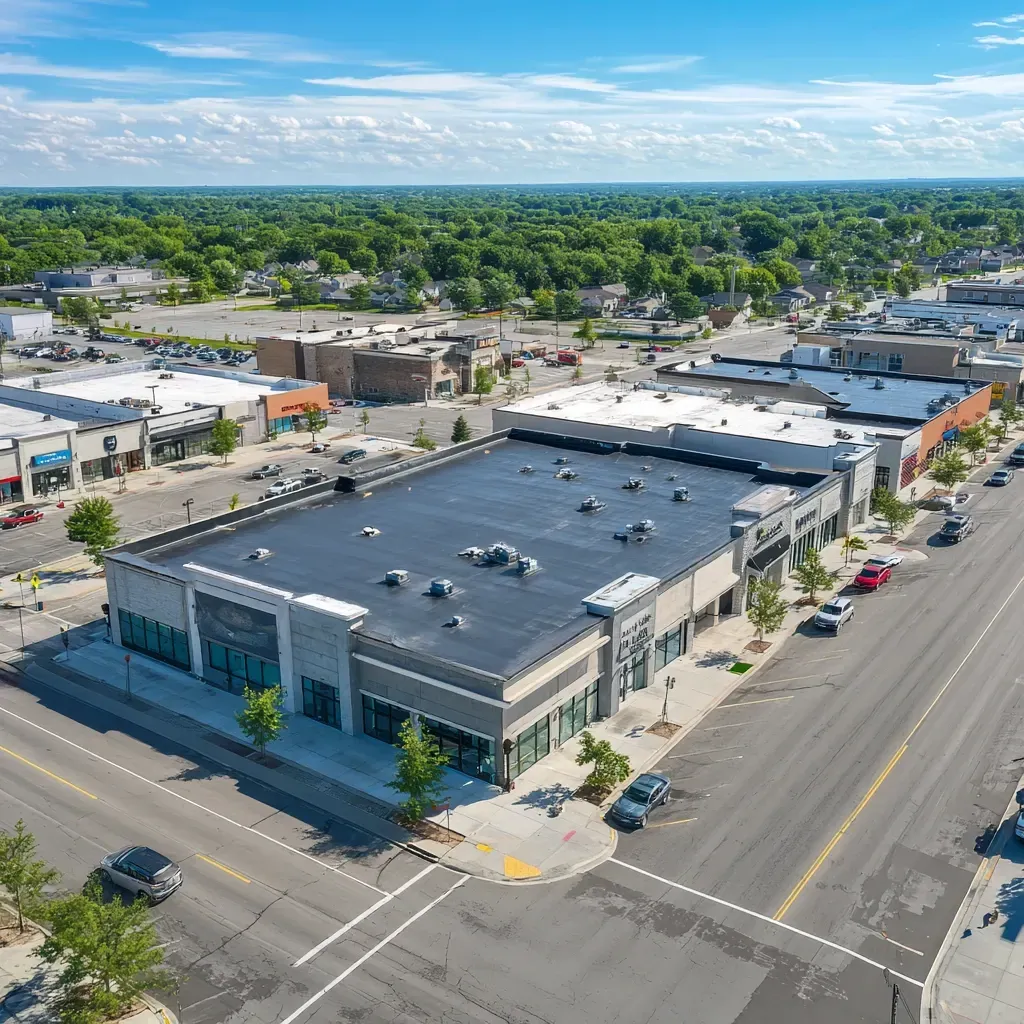 Commercial roofers Joliet IL provide BUR gravel roofing, mechanically fastened TPO overlays, EPDM restoration, and reinforced rooftop HVAC curb flashing.