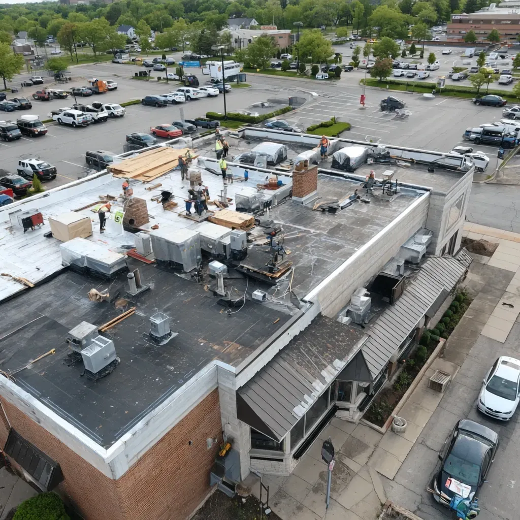 TPO and PVC roof inspection and assessment Joliet IL evaluates weld failure points, uplift zones, and UV-induced surface cracking.