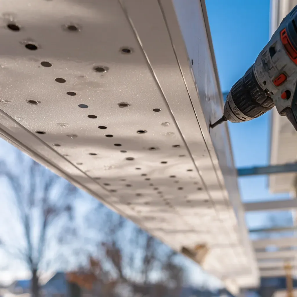Commercial roof repairs Joliet IL include torch-applied modified bitumen patching, bitumen flow repair, and expansion joint membrane replacement.