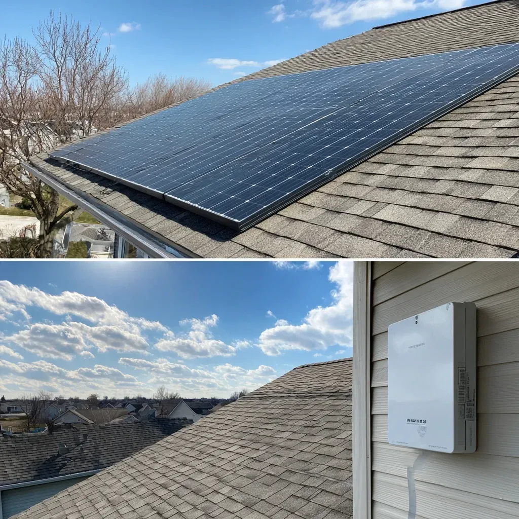 Tesla-certified solar roofing Joliet IL installers provide full solar tile roofs, inverter install prep, edge waterproofing, and solar-ready ridge vent protection.