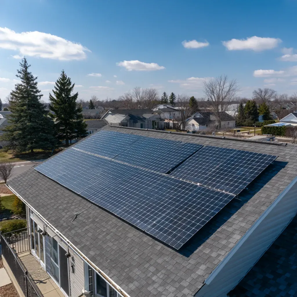 Joliet IL roof replacement teams install custom-colored shingles, waterproof pipe collars, chimney flashing caps, and Energy Star-compliant roofing systems.