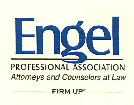 Logo for Engel Professional Association. Dark blue 