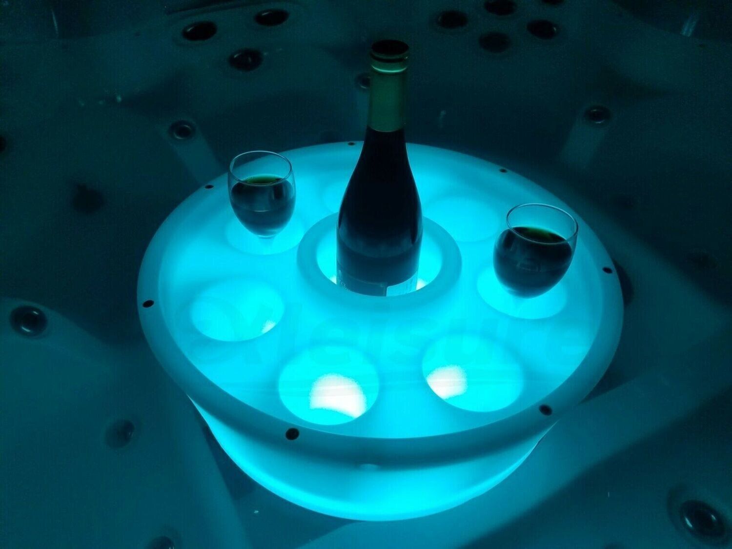 Floating LED bar hot tub