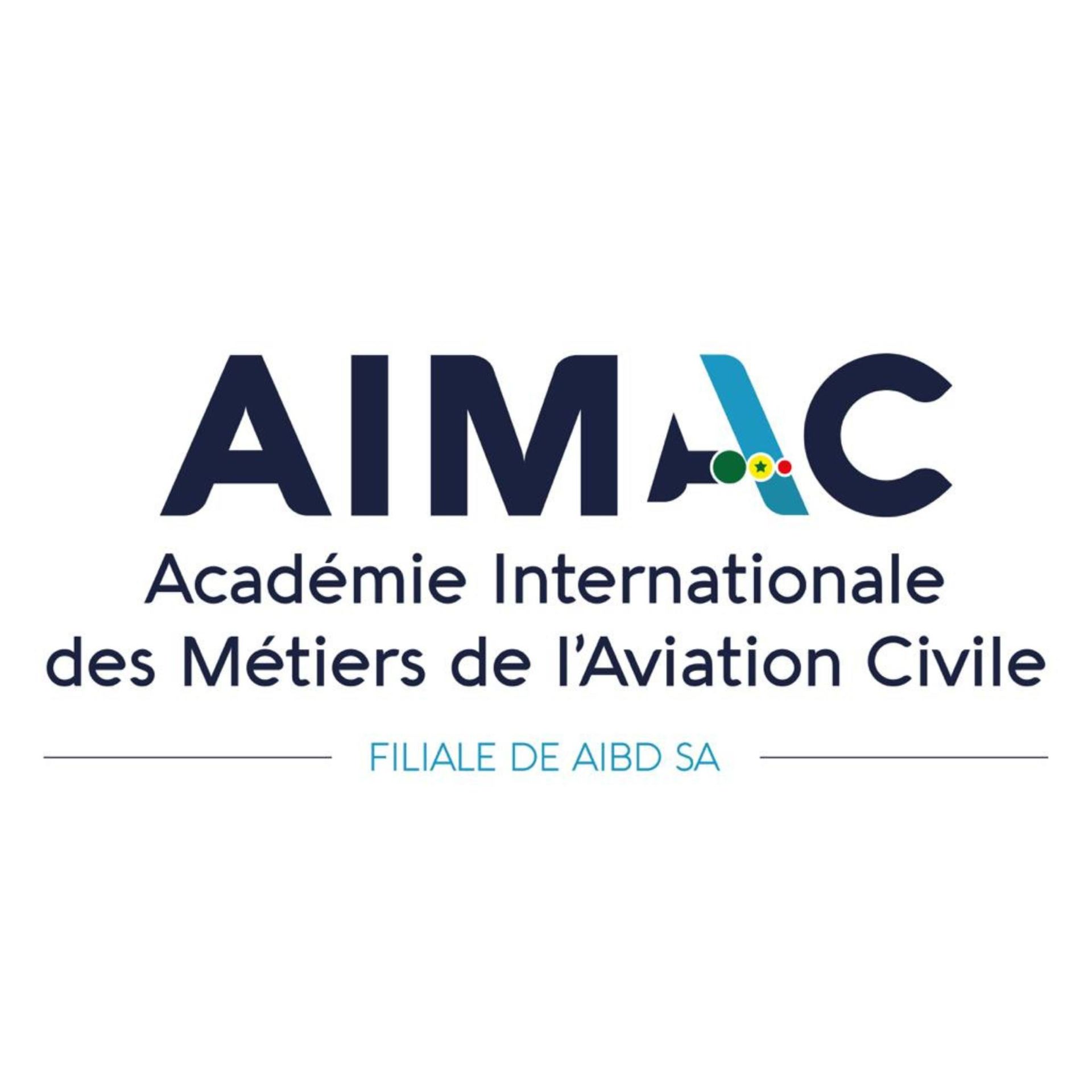 Logo aimac academie internationale des metiers de l' aviation civile.