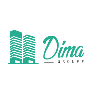 Un logo pour une entreprise appelée dima groupe