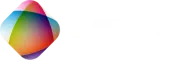 A rainbow colored circle on a white background.