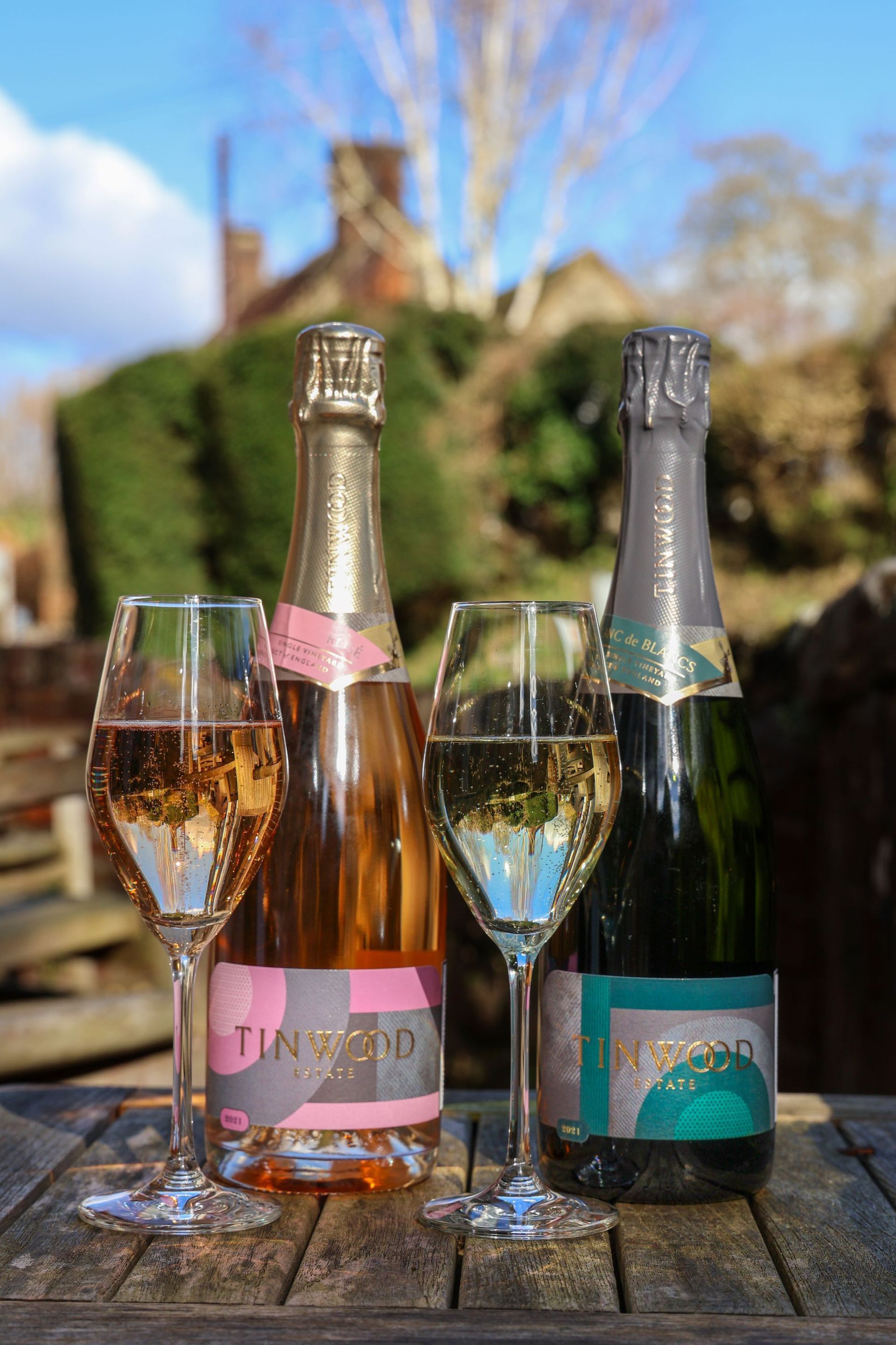 two bottles of bubbly at west sussex pub