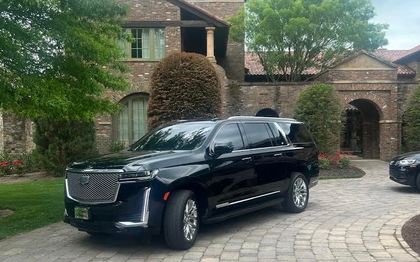 Black SUV stock photo