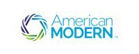 The American Modern logo featuring a circular, multicolored swirl icon next to the company name in blue text.