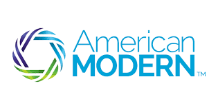 American Modern company logo: a circular graphic of purple, blue, and green ribbons next to the blue brand name text.