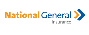 The National General Insurance logo with orange text and a blue and orange arrow icon.