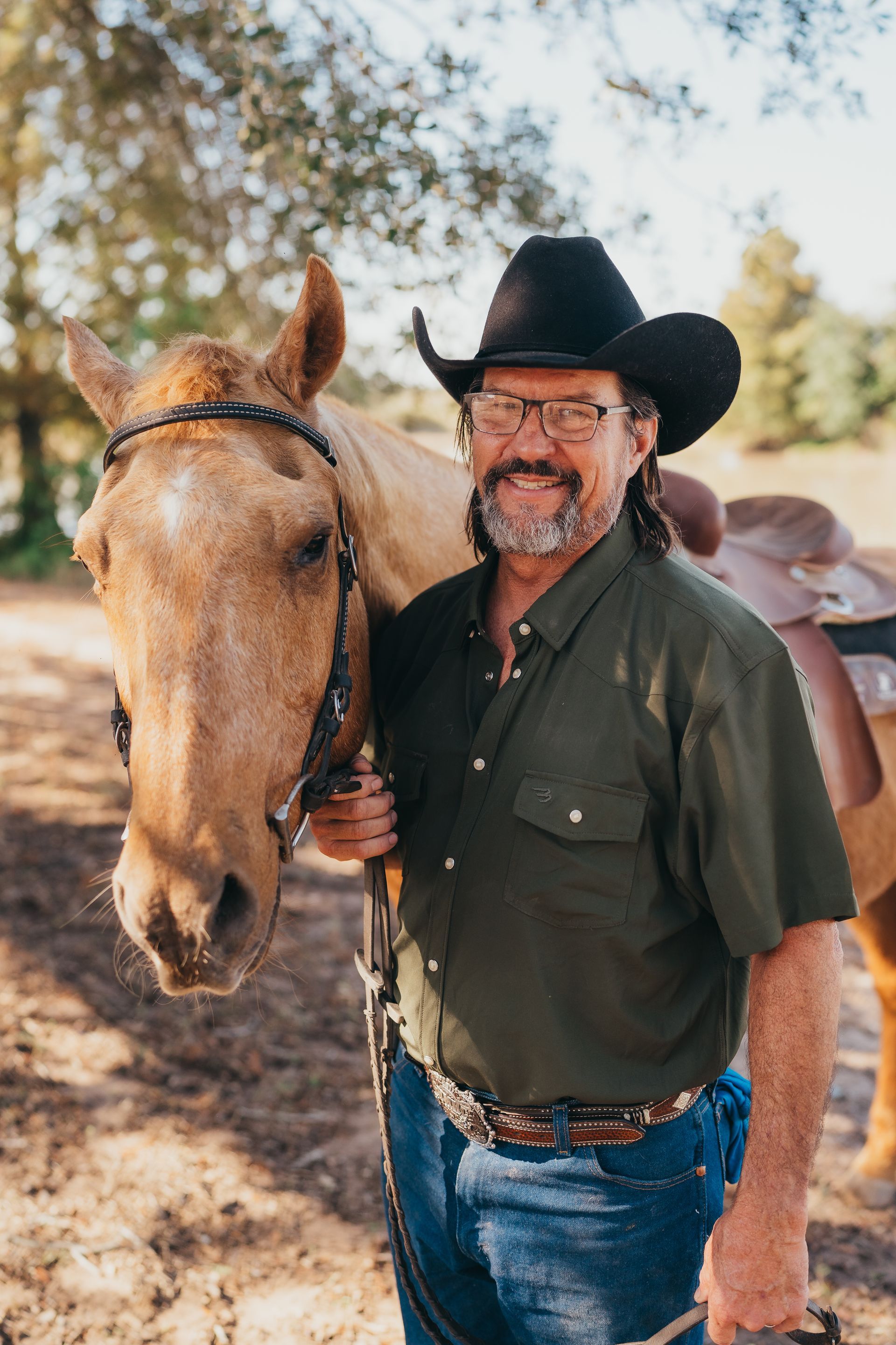 Miniature horse being used for therapy