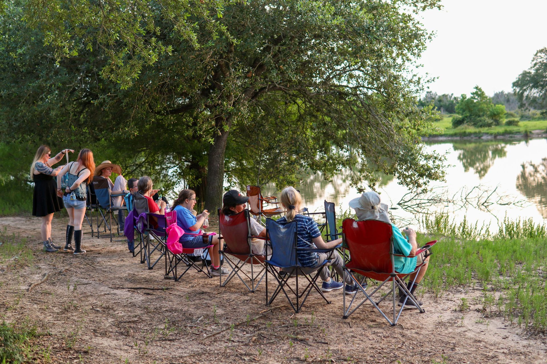 People enjoying a retreat