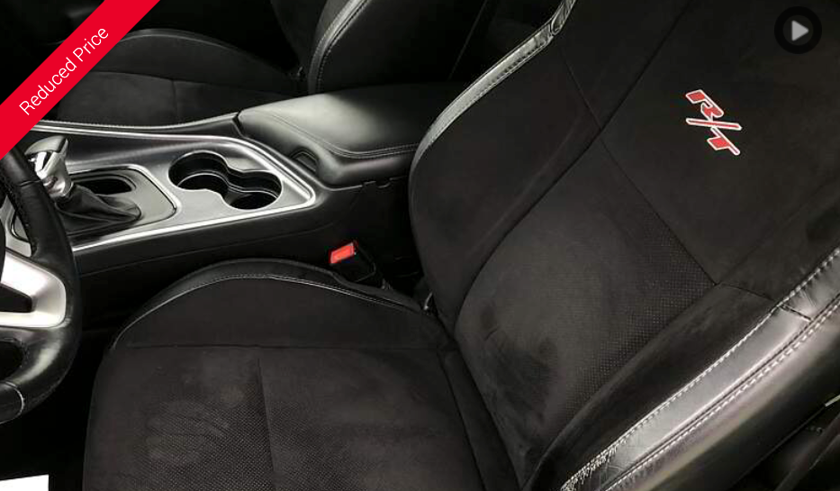 Black car interior with an 