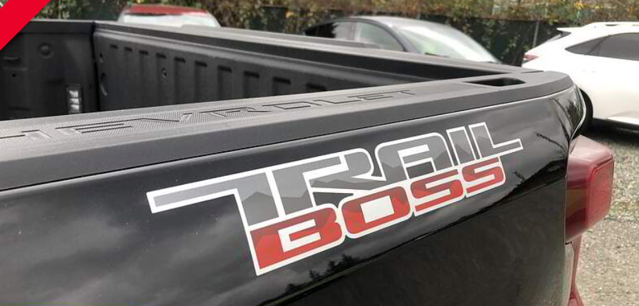 Black truck bed with 