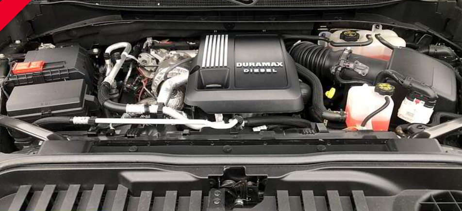 Car engine bay with 