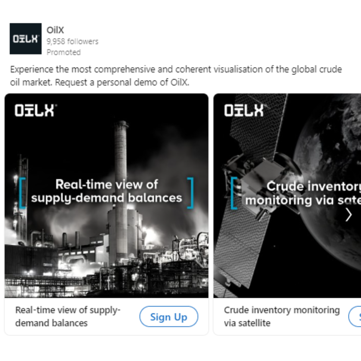 Article about AI and oil traders, overlaid with graphs and an oil rig at night.