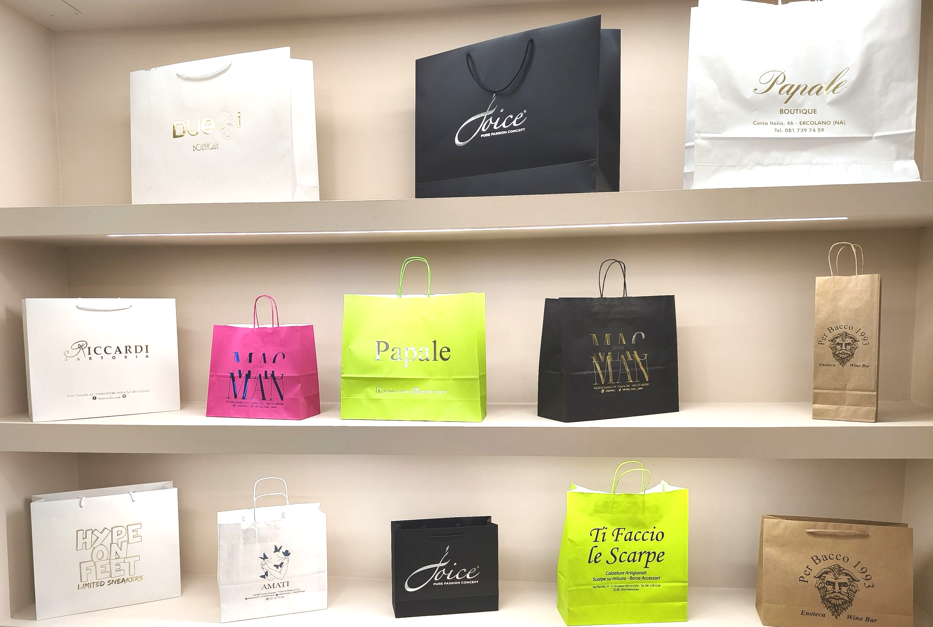 Shopper personalizzate in carta per negozi