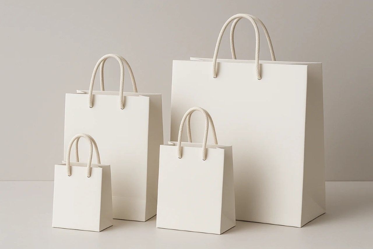 Sacchetti bainchi in carta lusso opaca