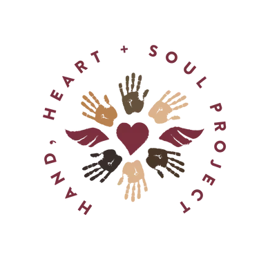 A logo for the hand heart soul project