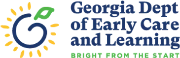 The logo for the georgia department of early care and learning