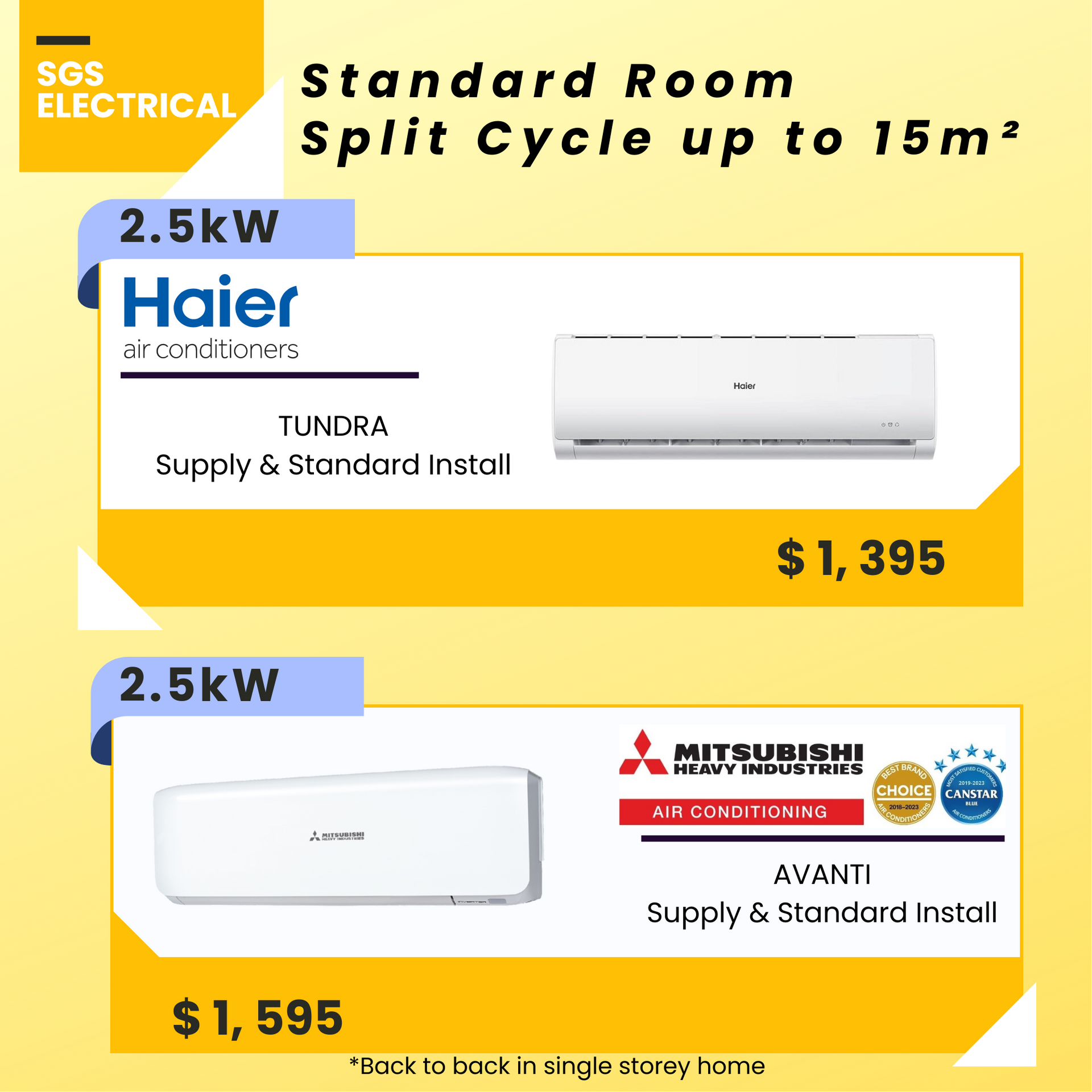 Split System Package Bedroom