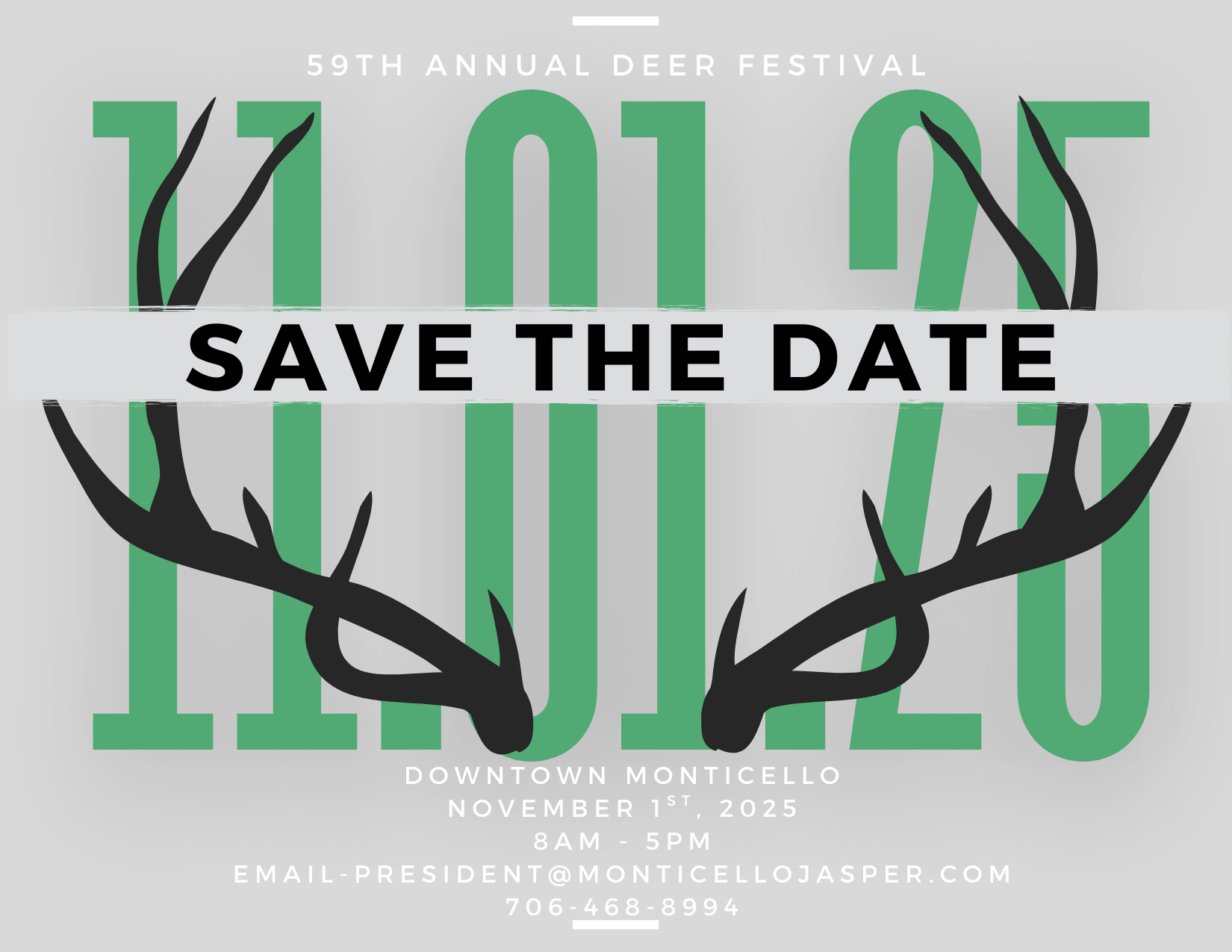 A poster for the 58th annual deer festival and 27th annual deer dash