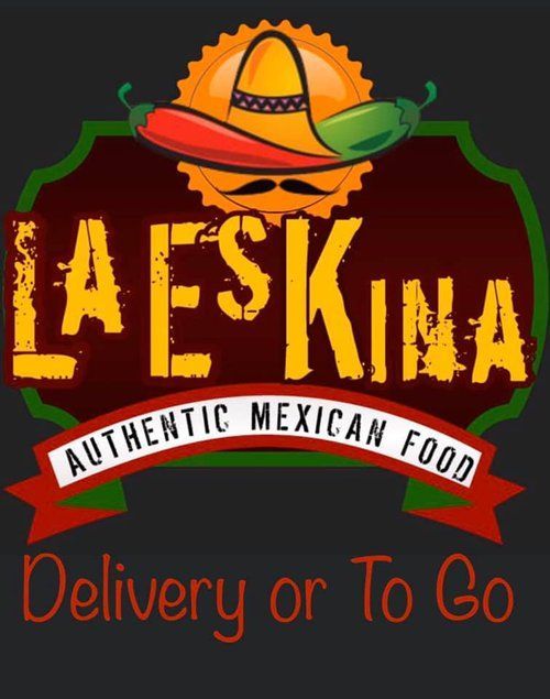 A logo for la eskina authentic mexican food