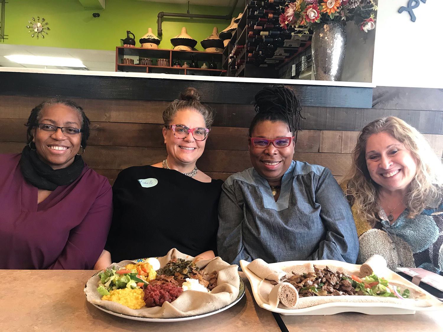 Happy Women in a Restaurant