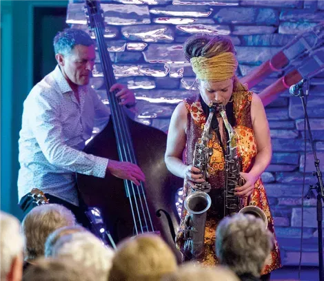 Residents enjoying live jazz performance