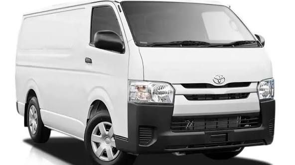 White Toyota Hiace Van, Parked on Pavement — Unique Life Services In Nelson Bay, NSW