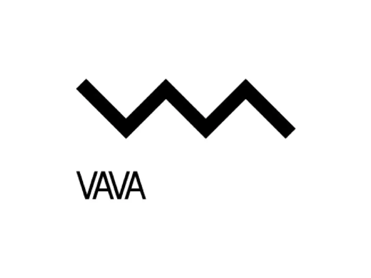 Un logo in bianco e nero per vava su sfondo bianco