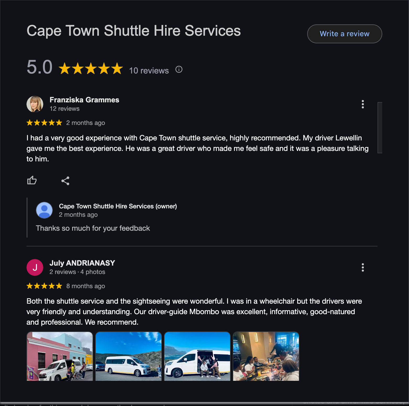 shuttle services reviews 