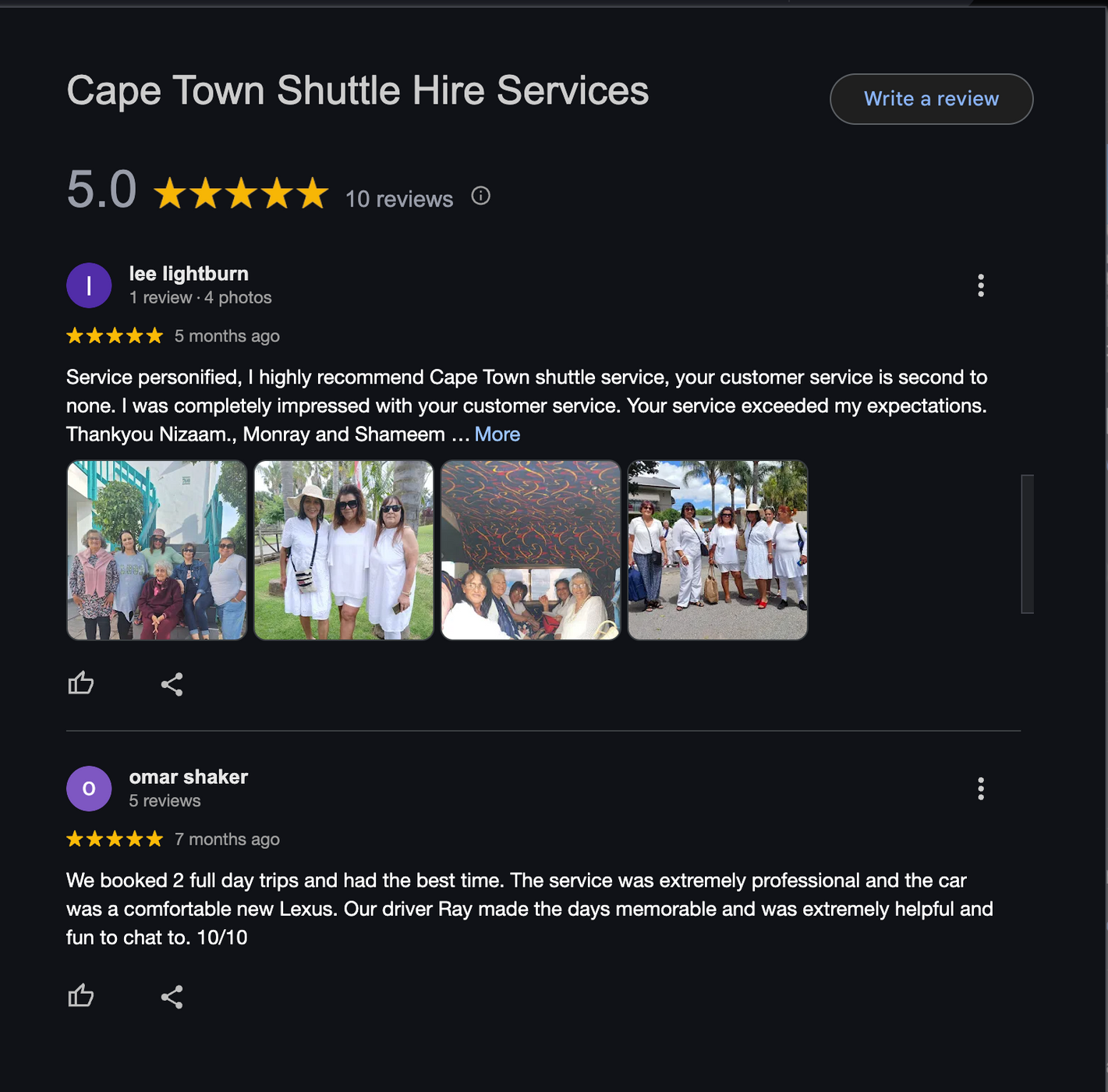 private shuttle services 