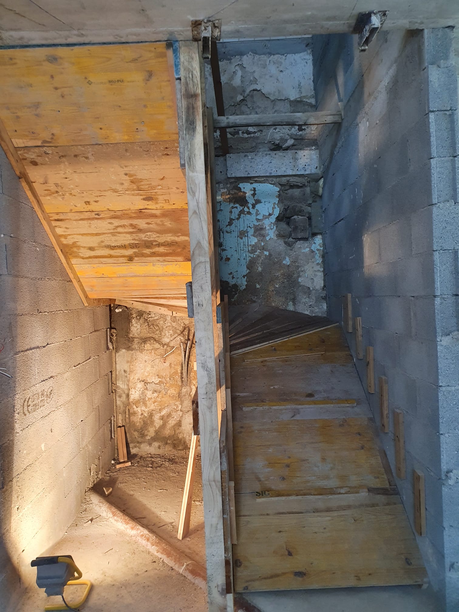 cage d'escaliers en rénovation