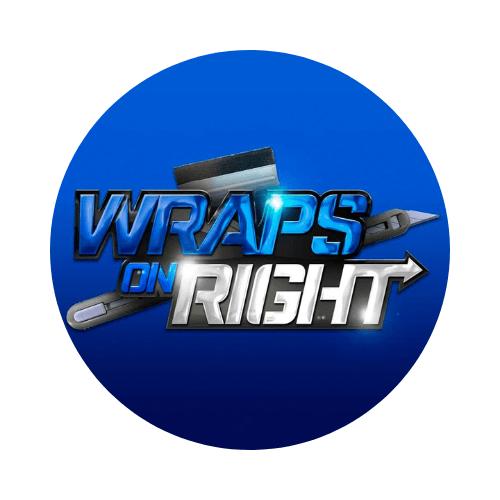 A blue circle with the words `` wraps on right '' on it.