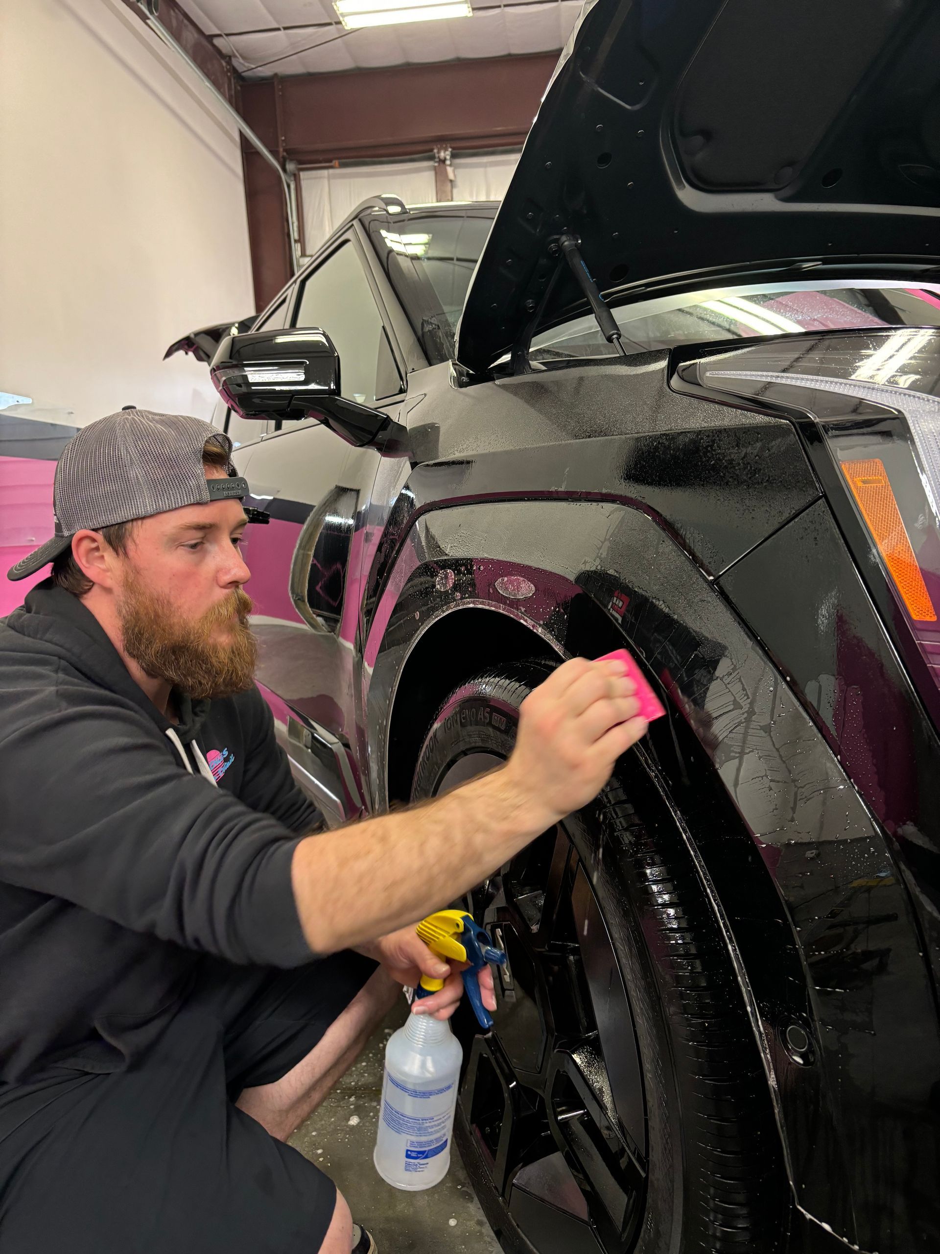 The fender flare of this Kia EV9 is now protected against rock chips and road debris that is common for vehicle owners in Utah.