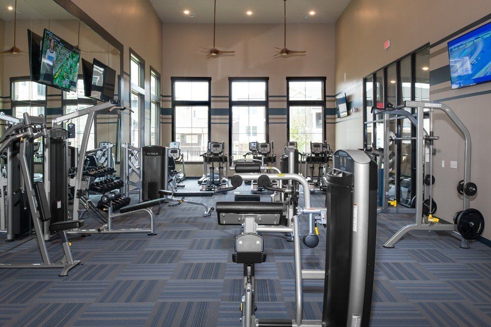 Fitness center at Silver Collection at Cosner's Corner in Fredericksburg, VA.