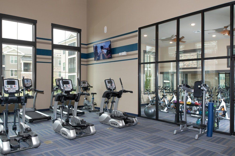 Fitness center at Silver Collection at Cosner's Corner in Fredericksburg, VA.