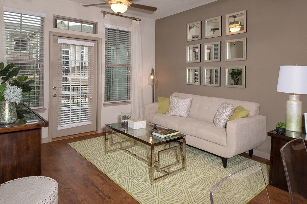 Living room at Silver Collection at Cosner's Corner in Fredericksburg, VA.
