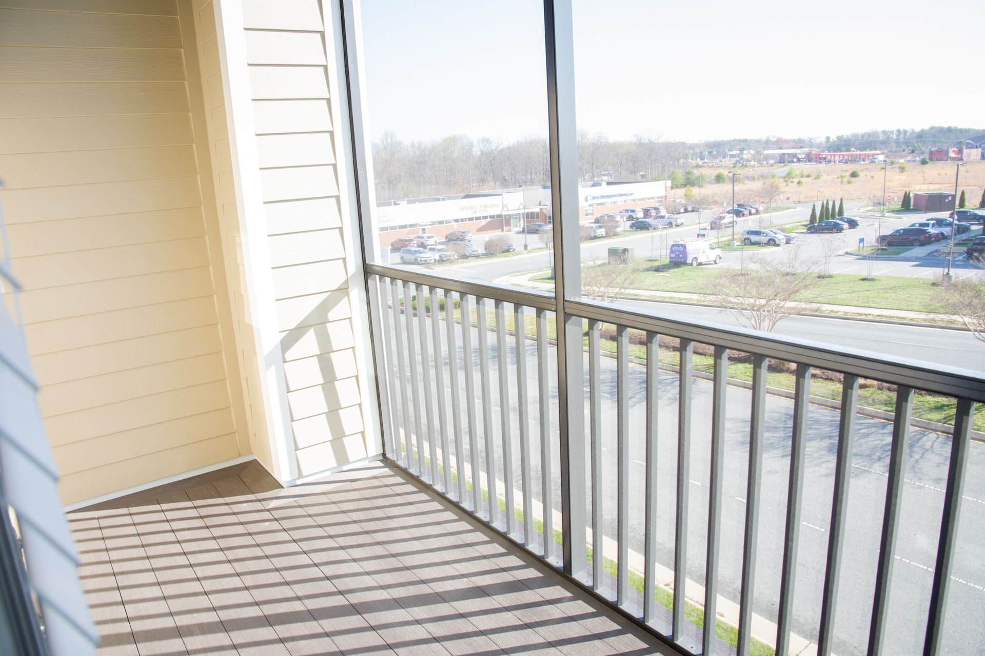 Balcony at Silver Collection at Cosner's Corner in Fredericksburg, VA.